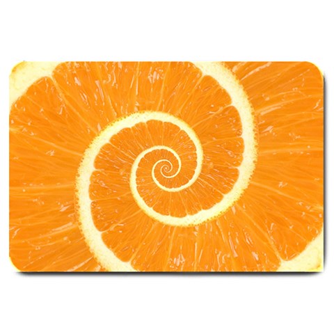 Spiral Citrus Orange Droste  Large Doormat from ArtsNow.com 30 x20  Door Mat