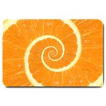 Spiral Citrus Orange Droste  Large Doormat