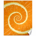 Spiral Citrus Orange Droste  Canvas 11  x 14 