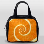 Spiral Citrus Orange Droste  Classic Handbag (One Side)