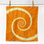 Spiral Citrus Orange Droste  Face Towel