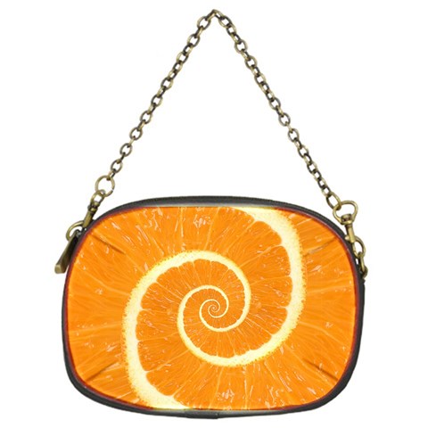 Spiral Citrus Orange Droste  Chain Purse (One Side) from ArtsNow.com Front