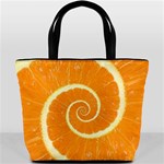 Spiral Citrus Orange Droste  Bucket Bag