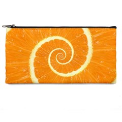 Spiral Citrus Orange Droste  Pencil Case from ArtsNow.com Front