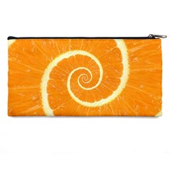 Spiral Citrus Orange Droste  Pencil Case from ArtsNow.com Back