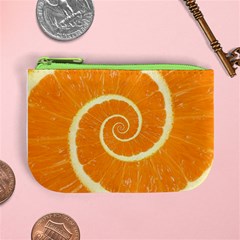 Spiral Citrus Orange Droste  Mini Coin Purse from ArtsNow.com Front