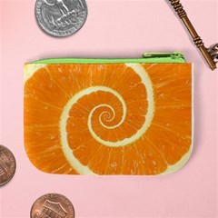 Spiral Citrus Orange Droste  Mini Coin Purse from ArtsNow.com Back