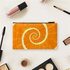 Spiral Citrus Orange Droste  Cosmetic Bag (Small) from ArtsNow.com Back