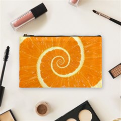 Spiral Citrus Orange Droste  Cosmetic Bag (Medium) from ArtsNow.com Front