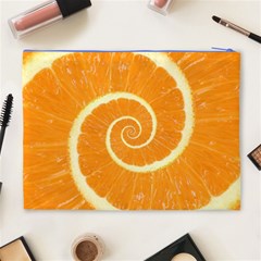 Spiral Citrus Orange Droste  Cosmetic Bag (XL) from ArtsNow.com Back