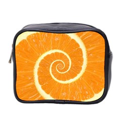 Spiral Citrus Orange Droste  Mini Toiletries Bag (Two Sides) from ArtsNow.com Front