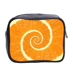 Spiral Citrus Orange Droste  Mini Toiletries Bag (Two Sides) from ArtsNow.com Back