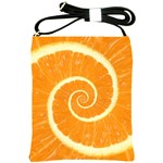 Spiral Citrus Orange Droste  Shoulder Sling Bag