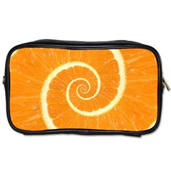 Spiral Citrus Orange Droste  Toiletries Bag (Two Sides) from ArtsNow.com Front