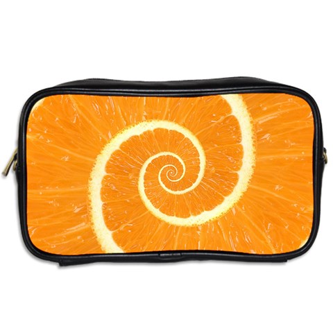 Spiral Citrus Orange Droste  Toiletries Bag (Two Sides) from ArtsNow.com Back