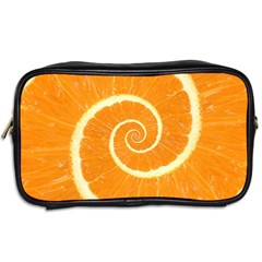 Spiral Citrus Orange Droste  Toiletries Bag (Two Sides) from ArtsNow.com Back