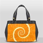 Spiral Citrus Orange Droste  Oversize Office Handbag