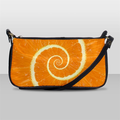 Spiral Citrus Orange Droste  Shoulder Clutch Bag from ArtsNow.com Front