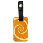 Spiral Citrus Orange Droste  Luggage Tag (one side)