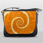 Spiral Citrus Orange Droste  Messenger Bag