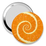 Spiral Citrus Orange Droste  3  Handbag Mirror