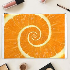 Spiral Citrus Orange Droste  Cosmetic Bag (XXL) from ArtsNow.com Front