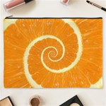 Spiral Citrus Orange Droste  Cosmetic Bag (XXXL)