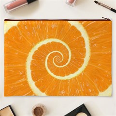 Spiral Citrus Orange Droste  Cosmetic Bag (XXXL) from ArtsNow.com Back