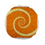 Spiral Citrus Orange Droste  Standard 15  Premium Round Cushion 