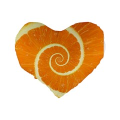 Spiral Citrus Orange Droste  Standard 16  Premium Heart Shape Cushion  from ArtsNow.com Back