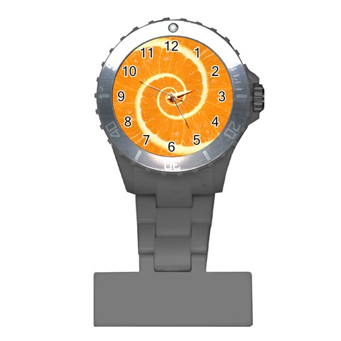 Spiral Citrus Orange Droste  Plastic Nurses Watch from ArtsNow.com Front