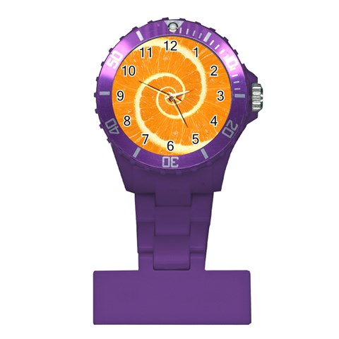 Spiral Citrus Orange Droste  Plastic Nurses Watch from ArtsNow.com Front