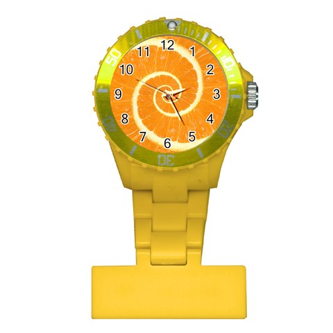 Spiral Citrus Orange Droste  Plastic Nurses Watch from ArtsNow.com Front