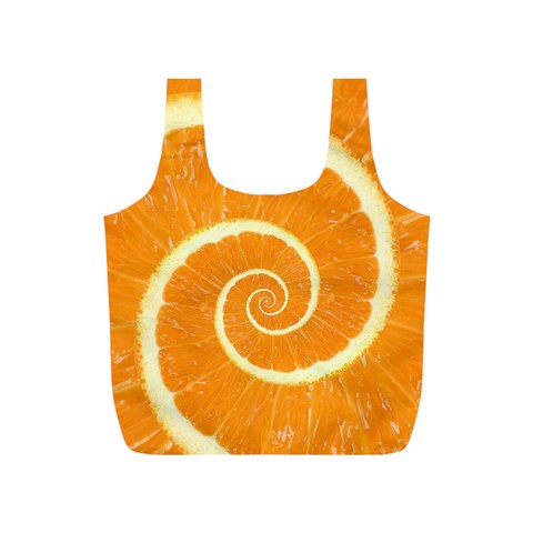 Spiral Citrus Orange Droste  Full Print Recycle Bag (S) from ArtsNow.com Front