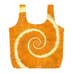 Spiral Citrus Orange Droste  Full Print Recycle Bag (L)