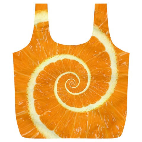 Spiral Citrus Orange Droste  Full Print Recycle Bag (XL) from ArtsNow.com Front