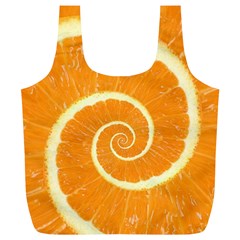 Spiral Citrus Orange Droste  Full Print Recycle Bag (XL) from ArtsNow.com Front