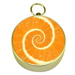 Spiral Citrus Orange Droste  Gold Compass