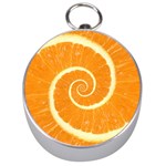 Spiral Citrus Orange Droste  Silver Compass