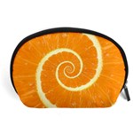 Spiral Citrus Orange Droste  Accessory Pouch (Large)