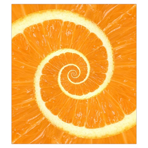 Spiral Citrus Orange Droste  Drawstring Pouch (Medium) from ArtsNow.com Front