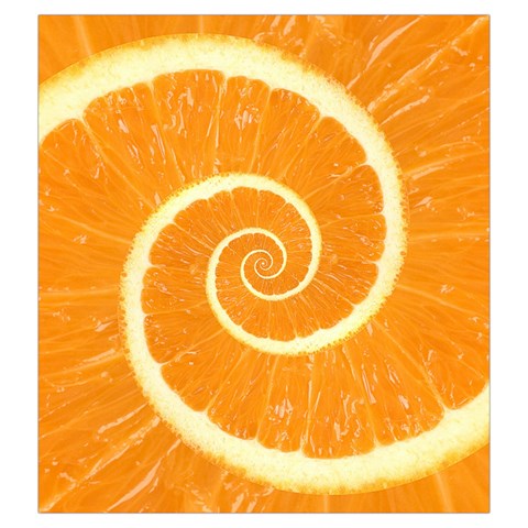 Spiral Citrus Orange Droste  Drawstring Pouch (Large) from ArtsNow.com Front