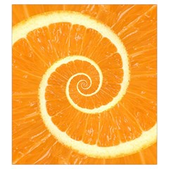 Spiral Citrus Orange Droste  Drawstring Pouch (Large) from ArtsNow.com Front