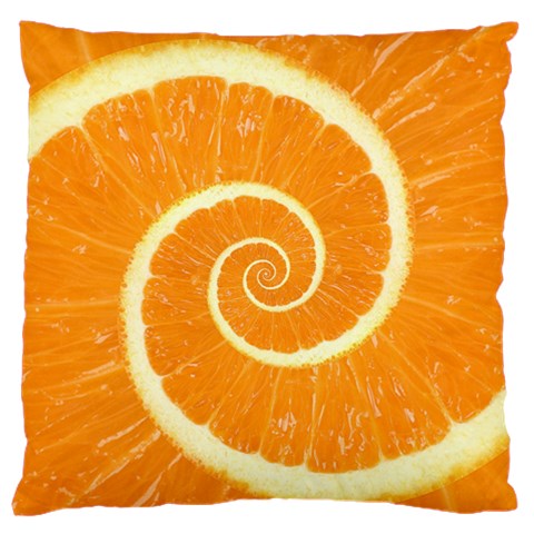 Spiral Citrus Orange Droste  Standard Flano Cushion Case (Two Sides) from ArtsNow.com Front