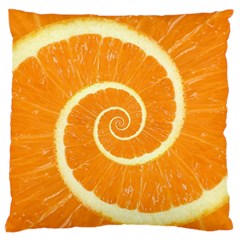 Spiral Citrus Orange Droste  Standard Flano Cushion Case (Two Sides) from ArtsNow.com Front