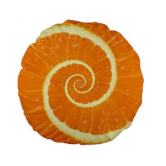 Spiral Citrus Orange Droste  Standard 15  Premium Flano Round Cushion  from ArtsNow.com Front