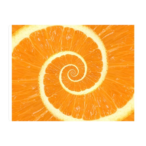 Spiral Citrus Orange Droste  Double Sided Flano Blanket (Mini) from ArtsNow.com 35 x27  Blanket Front