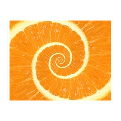 Spiral Citrus Orange Droste  Double Sided Flano Blanket (Mini) from ArtsNow.com 35 x27  Blanket Front