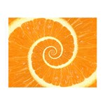 Spiral Citrus Orange Droste  Double Sided Flano Blanket (Mini)