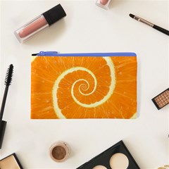 Spiral Citrus Orange Droste  Cosmetic Bag (XS) from ArtsNow.com Front